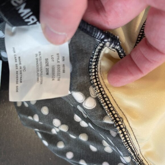 Trimshaper Black And White Tankini with Padded Cups size 20W - Picture 4 of 5